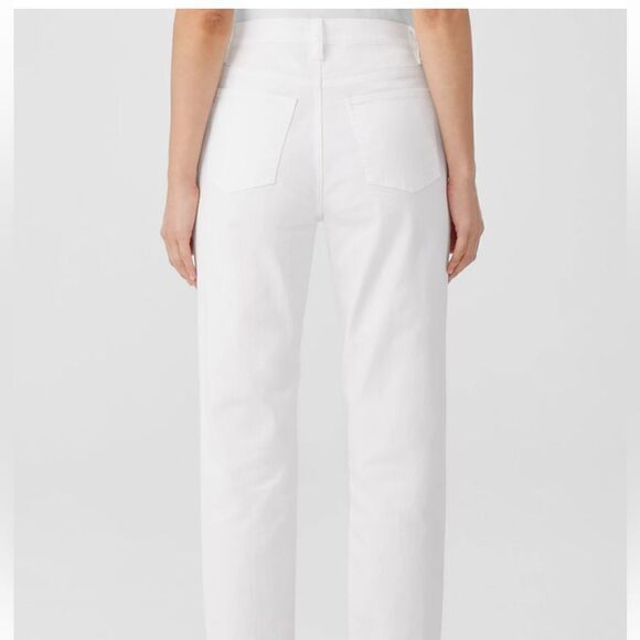 NWT Eileen Fisher Organic Cotton Denim Slim Jean Slim Fit Full Length Stretch 6 - Picture 5 of 11